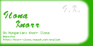 ilona knorr business card